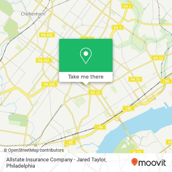 Allstate Insurance Company - Jared Taylor map