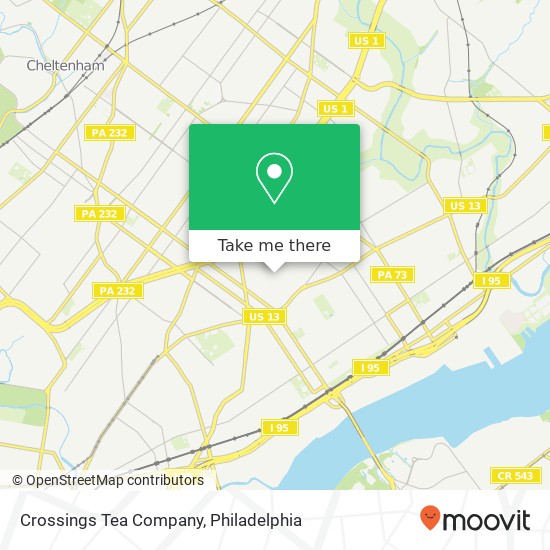 Crossings Tea Company map