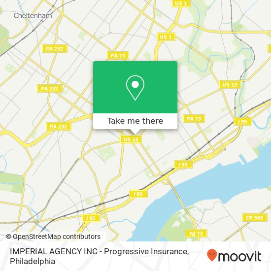 Mapa de IMPERIAL AGENCY INC - Progressive Insurance