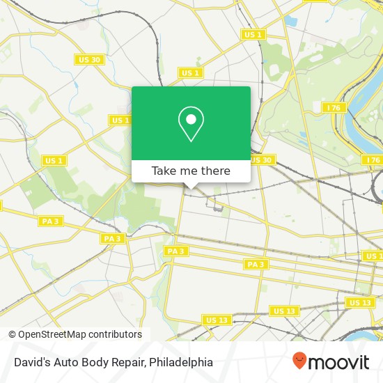 David's Auto Body Repair map