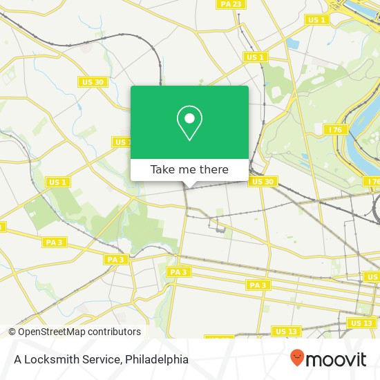 A Locksmith Service map