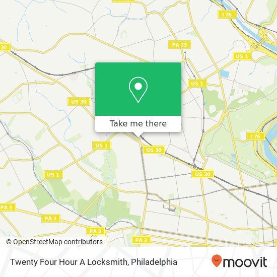 Twenty Four Hour A Locksmith map