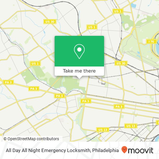 All Day All Night Emergency Locksmith map