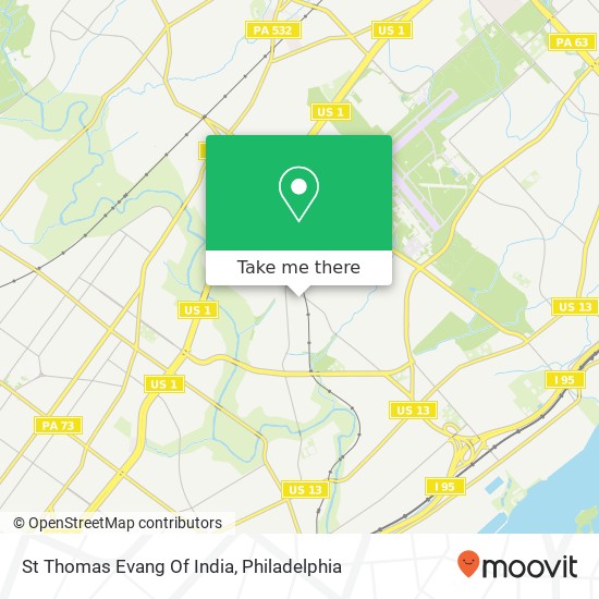 St Thomas Evang Of India map