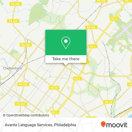 Avante Language Services map