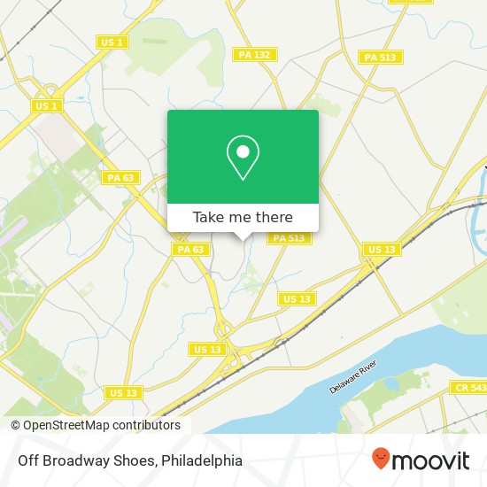 Mapa de Off Broadway Shoes