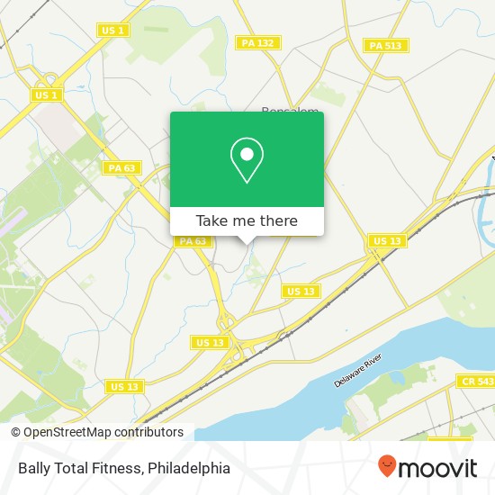 Bally Total Fitness map