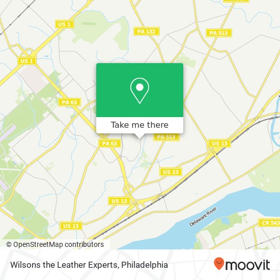 Wilsons the Leather Experts map