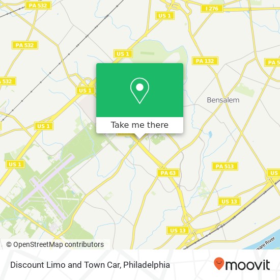 Mapa de Discount Limo and Town Car