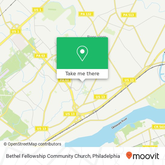 Bethel Fellowship Community Church map