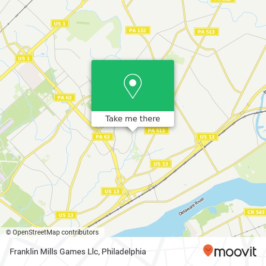 Mapa de Franklin Mills Games Llc