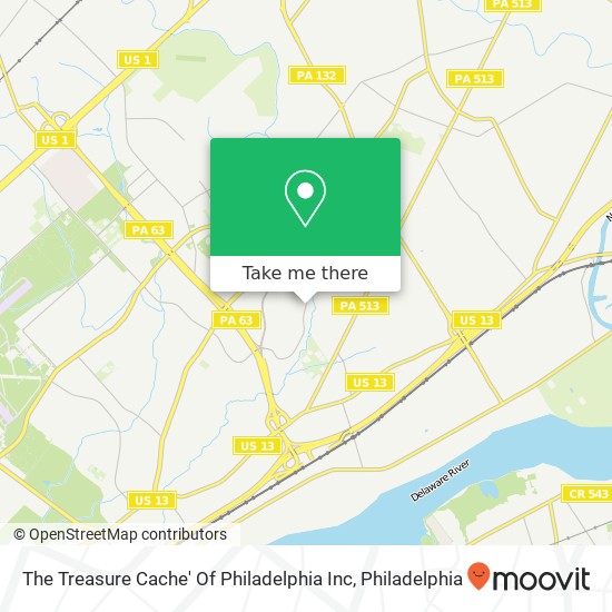 The Treasure Cache' Of Philadelphia Inc map