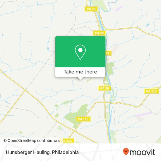 Mapa de Hunsberger Hauling