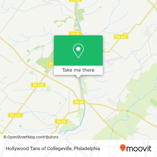 Hollywood Tans of Collegeville map