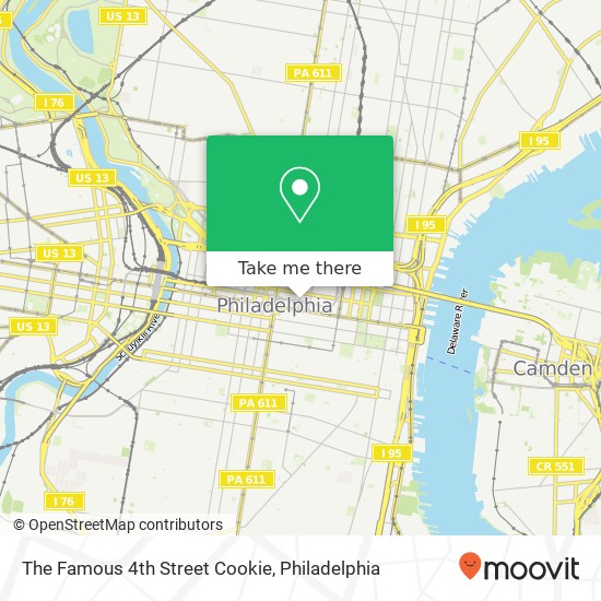 The Famous 4th Street Cookie map