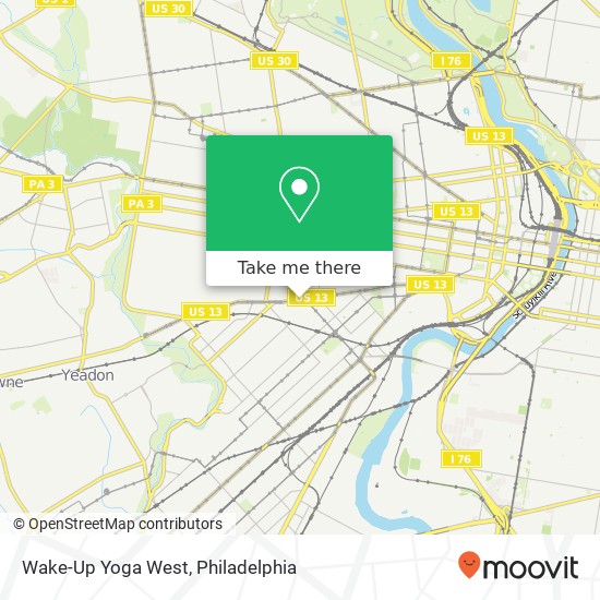 Wake-Up Yoga West map