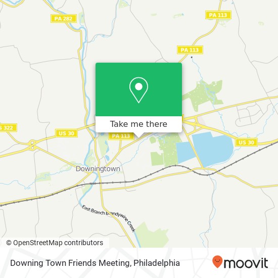 Mapa de Downing Town Friends Meeting