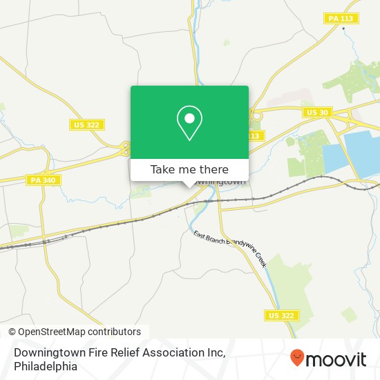 Downingtown Fire Relief Association Inc map