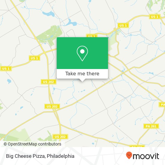 Big Cheese Pizza map