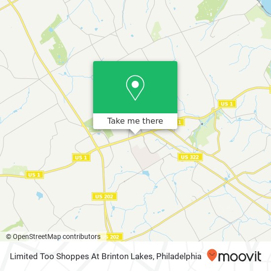 Mapa de Limited Too Shoppes At Brinton Lakes