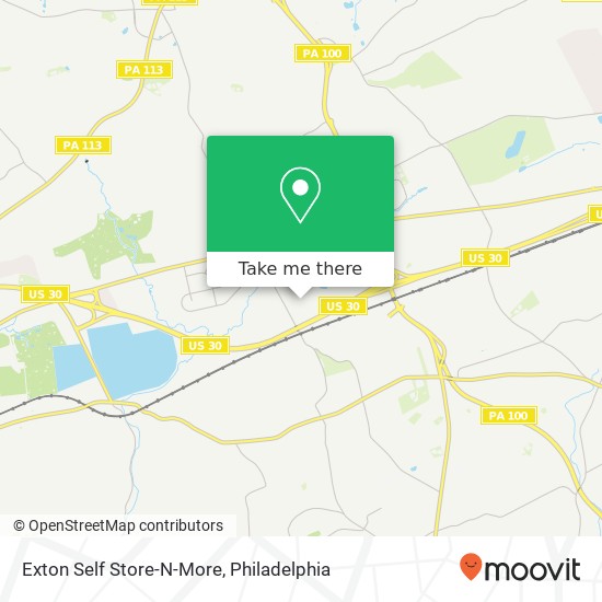 Mapa de Exton Self Store-N-More