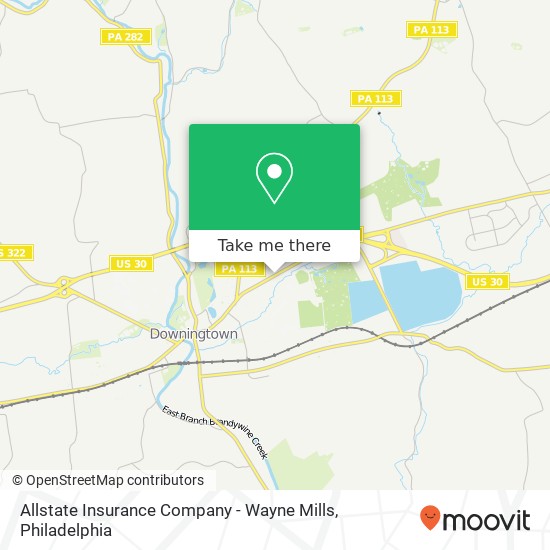 Mapa de Allstate Insurance Company - Wayne Mills