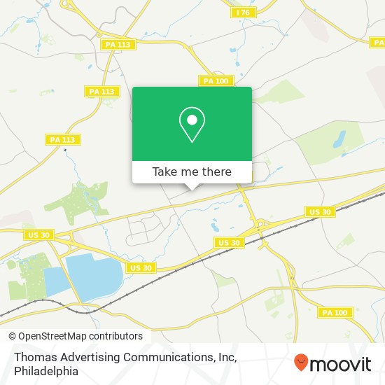 Thomas Advertising Communications, Inc map