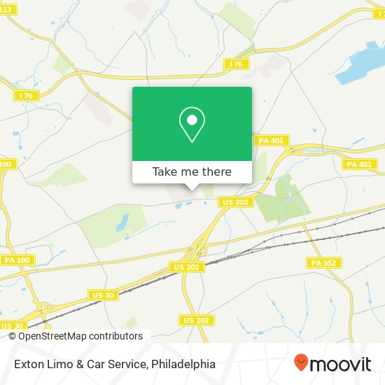 Mapa de Exton Limo & Car Service