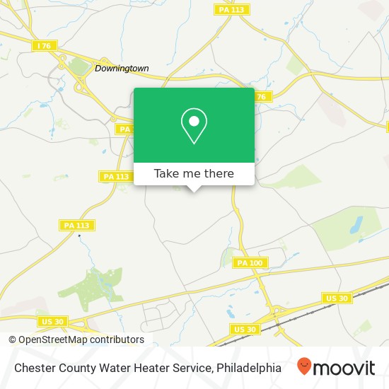 Mapa de Chester County Water Heater Service