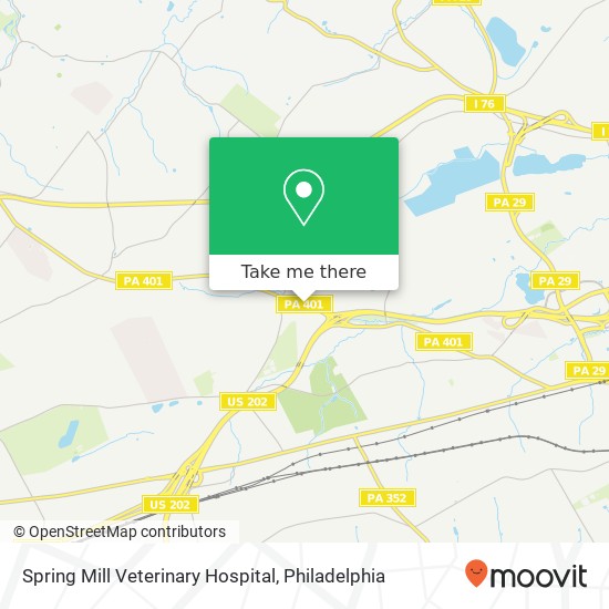 Mapa de Spring Mill Veterinary Hospital