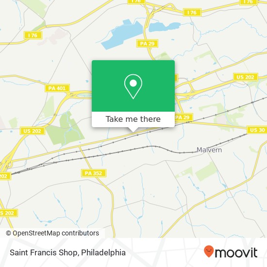 Saint Francis Shop map