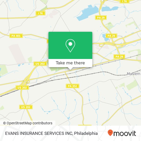 EVANS INSURANCE SERVICES INC map