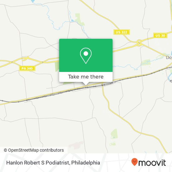 Hanlon Robert S Podiatrist map