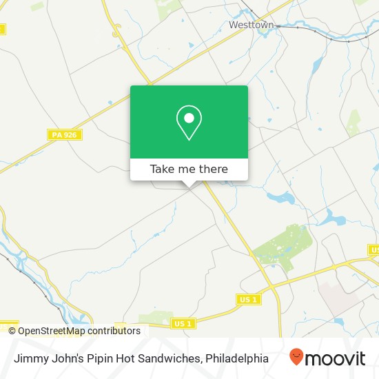 Jimmy John's Pipin Hot Sandwiches map