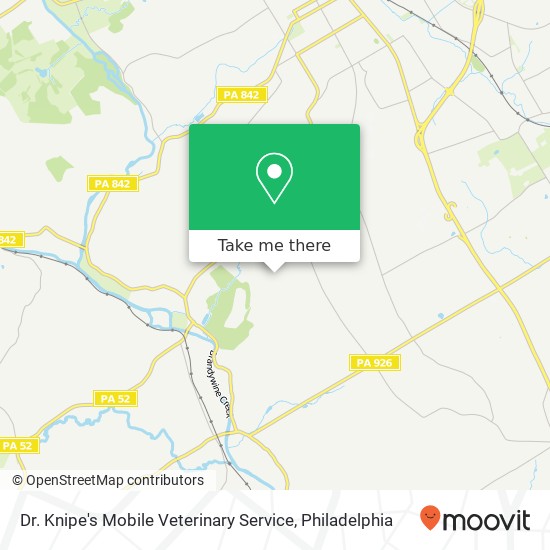 Mapa de Dr. Knipe's Mobile Veterinary Service