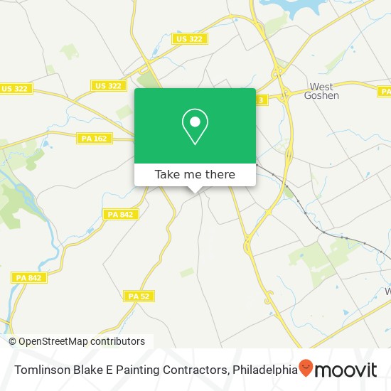 Tomlinson Blake E Painting Contractors map