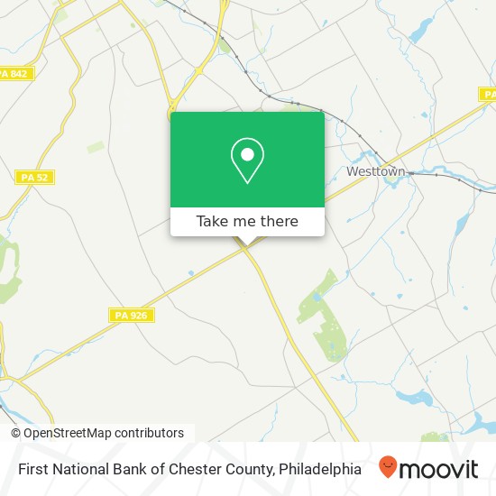First National Bank of Chester County map