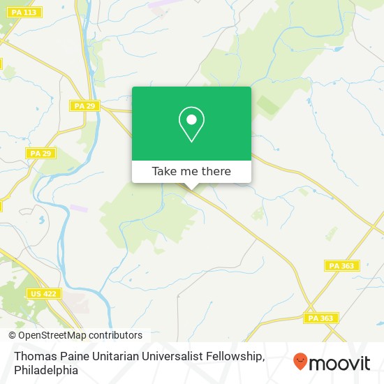 Thomas Paine Unitarian Universalist Fellowship map