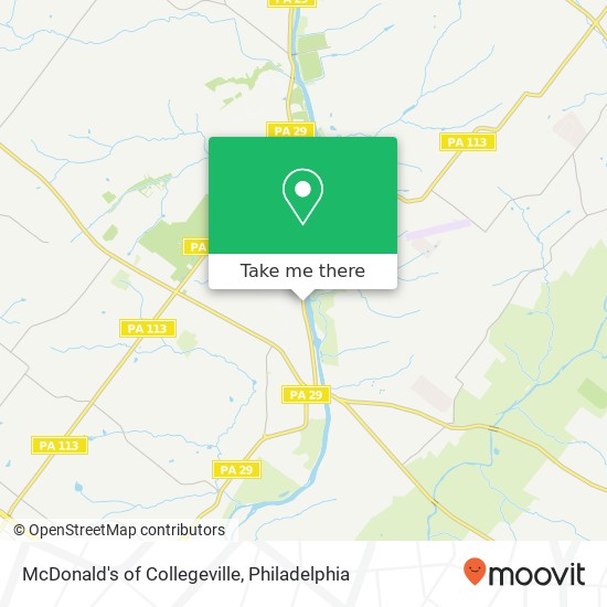 McDonald's of Collegeville map