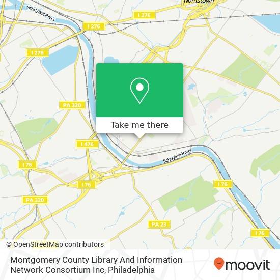 Mapa de Montgomery County Library And Information Network Consortium Inc