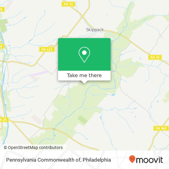 Pennsylvania Commonwealth of map