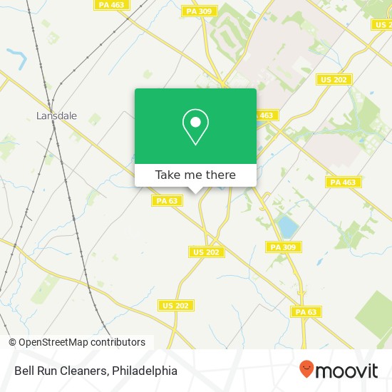 Bell Run Cleaners map