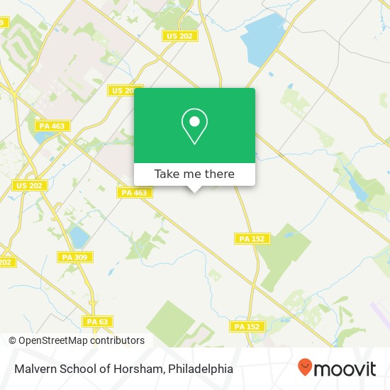 Malvern School of Horsham map