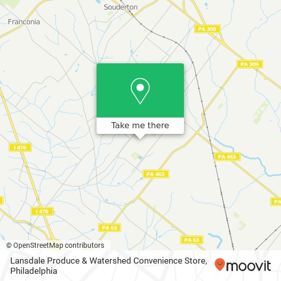 Mapa de Lansdale Produce & Watershed Convenience Store