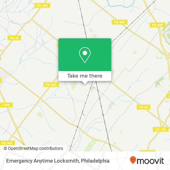 Mapa de Emergency Anytime Locksmith