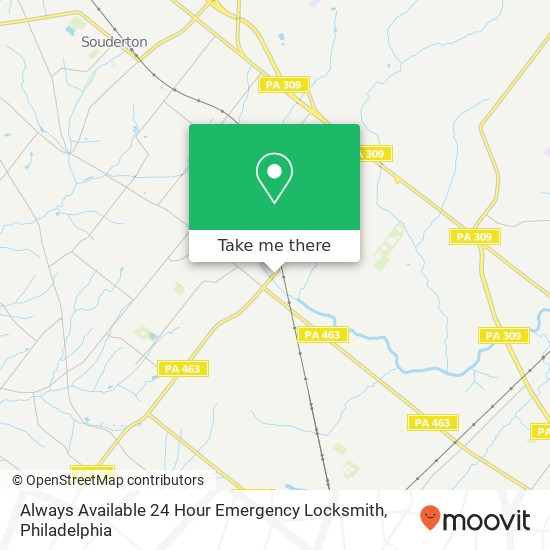 Always Available 24 Hour Emergency Locksmith map