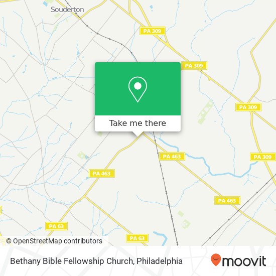 Mapa de Bethany Bible Fellowship Church