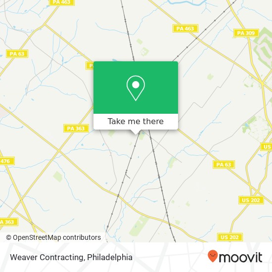 Weaver Contracting map