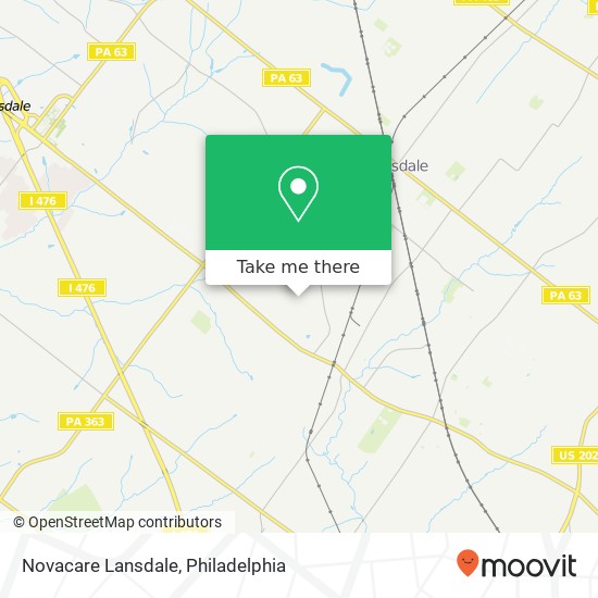 Novacare Lansdale map