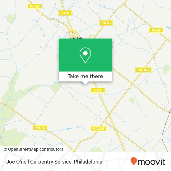 Joe O'neil Carpentry Service map